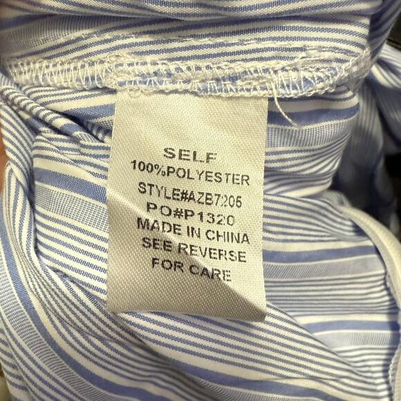 Azura Exchange Balloon Sleeve Striped Romper Women L Baby Blue Boho NWT - Picture 6 of 7